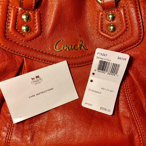 Coach burnt orange bag - Picture 8 of 9